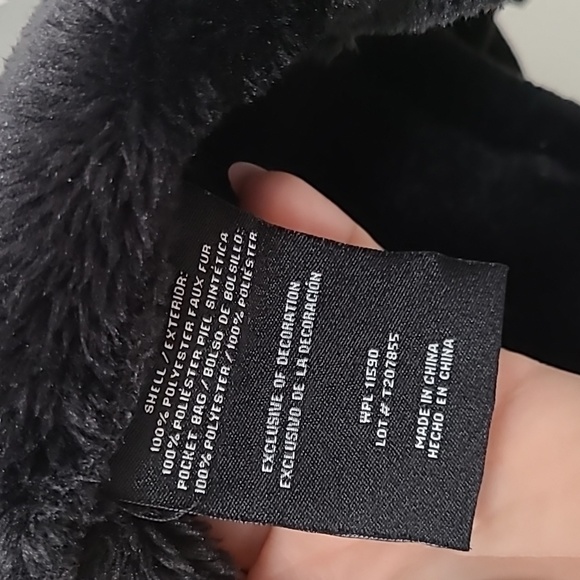 Black Faux Fur Hoodie - Picture 4 of 6